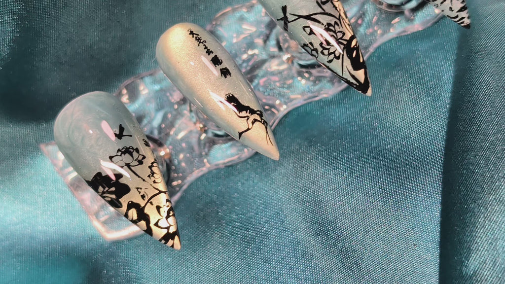 " Song Of Petals & Rain " Nail Set