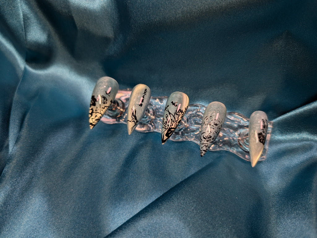" Song Of Petals & Rain " Nail Set