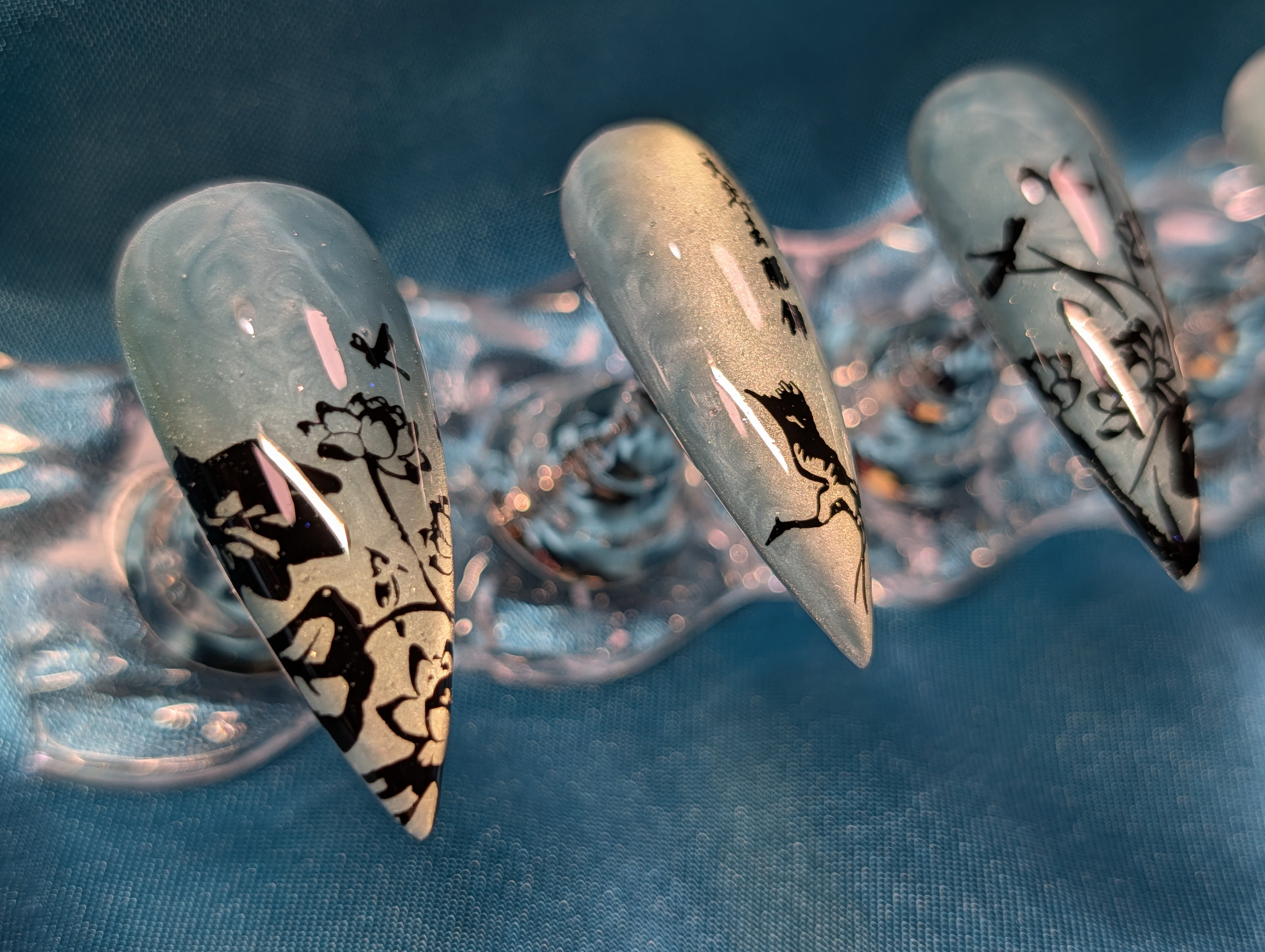 " Song Of Petals & Rain " Nail Set