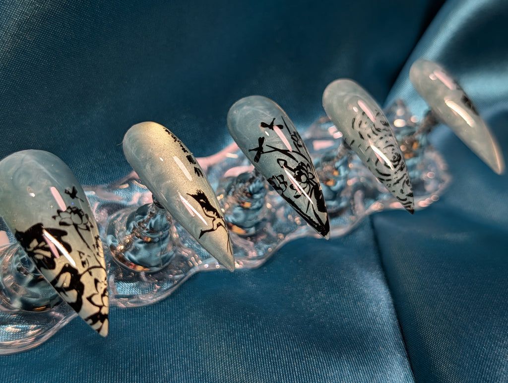 " Song Of Petals & Rain " Nail Set